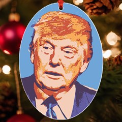 Orange Donald Trump Uv Print Acrylic Ornament Oval by vintagetrump