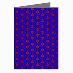 Blue Pattern Red Texture Greeting Card by Mariart