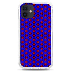 Blue Pattern Red Texture Iphone 12 Mini Tpu Uv Print Case	 by Mariart