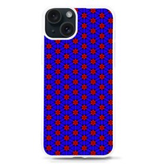 Blue Pattern Red Texture Iphone 15 Tpu Uv Print Case by Mariart