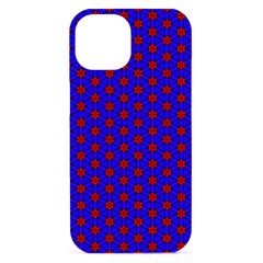 Blue Pattern Red Texture Iphone 15 Black Uv Print Pc Hardshell Case by Mariart