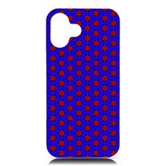 Blue Pattern Red Texture Iphone 16 Plus Black Uv Print Pc Hardshell Case by Mariart