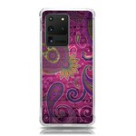 Abstract Purple Pattern Samsung Galaxy S20 Ultra 6.9 Inch TPU UV Case Front