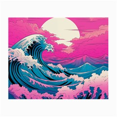 Waves Mountains Sky Small Glasses Cloth (2 Sides) by Grandong