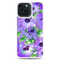 Purple Flower Nature Iphone 15 Plus Tpu Uv Print Case by Posterlux