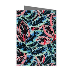 Leaves Pattern Patterns Colorful Mini Greeting Cards (pkg Of 8) by Posterlux