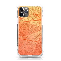 Abstract Texture Of Colorful Bright Pattern Of Transparent Leaves Of Orange And Yellow Color Iphone 11 Pro 5 8 Inch Tpu Uv Print Case by Posterlux