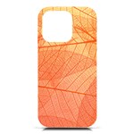 Abstract Texture Of Colorful Bright Pattern Of Transparent Leaves Of Orange And Yellow Color iPhone 16 Pro Black UV Print PC Hardshell Case Front