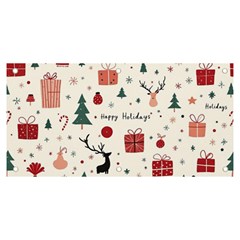 Happy Holiday Xmas Christmas Pattern Banner And Sign 6  X 3  by Paksenen