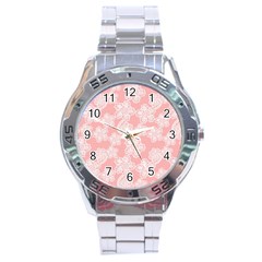 Lace White Ornamental Textile Stainless Steel Analogue Watch by Paksenen