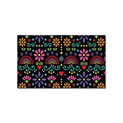 Mexican Folk Art Seamless Pattern Colorful Sticker Rectangular (10 Pack) by Paksenen