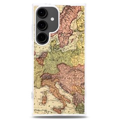 Retro Old Vintage Map Of Europe Samsung Galaxy S24 Plus 6 7 Inch Tpu Uv Case by Bedest