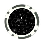 Cosmic Black Space Star Poker Chip Card Guard Front