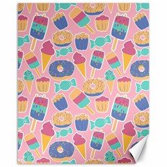 Ice Cream Donut Sweets Candie Canvas 16  X 20  by Apenda