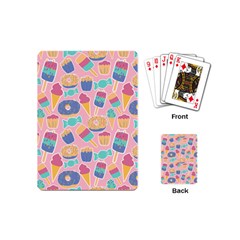 Ice Cream Donut Sweets Candie Playing Cards Single Design (mini) by Apenda