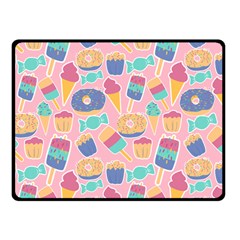 Ice Cream Donut Sweets Candie Two Sides Fleece Blanket (small) by Apenda