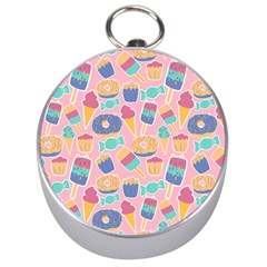 Ice Cream Donut Sweets Candie Silver Compasses by Apenda