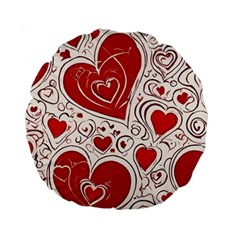 Be My Valentine Standard 15  Premium Round Cushions by pollyparadiseartshop