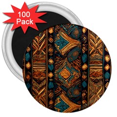 Tribal Chic 3  Magnets (100 Pack) by pollyparadiseartshop