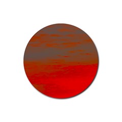 Crimson Skys Rubber Coaster (round) by RiverRootz