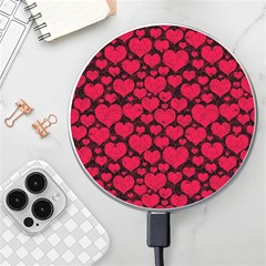 Valentines Day Hearts Pattern Love Red Wireless Fast Charger(white) by Maspions