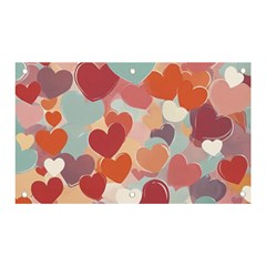 Valentines Day Hearts Romance Love Banner And Sign 5  X 3  by Posterlux