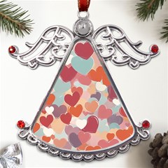 Valentines Day Hearts Romance Love Metal Angel With Crystal Ornament by Posterlux