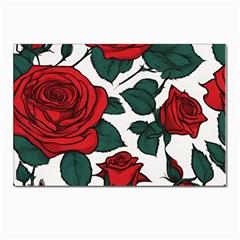 Roses Postcard 4 x 6  (pkg Of 10) by pollyparadiseartshop