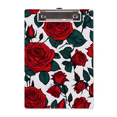 Roses A5 Acrylic Clipboard by pollyparadiseartshop