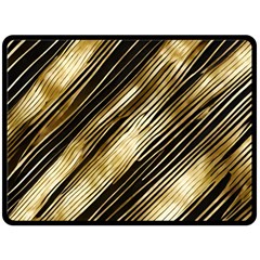 Gold Rush Two Sides Fleece Blanket (large) by pollyparadiseartshop