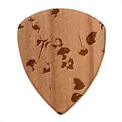 Pink Roses Wood Guitar Pick (set Of 10) by pollyparadiseartshop