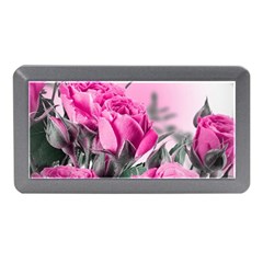 Roses Floral Flowers Nature Pink Romance Romantic Valentines Day Love Memory Card Reader (mini) by Cemarart