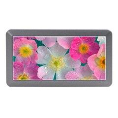 Pink Neon Flowers Flower Memory Card Reader (mini) by Cemarart