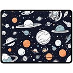 Space Galaxy Universe Stars Sky Two Sides Fleece Blanket (Large) 80 x60  Blanket Front