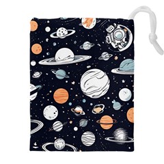 Space Galaxy Universe Stars Sky Drawstring Pouch (5xl) by Paksenen