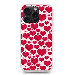 Hearts Valentine Pattern Seamless Iphone 15 Pro Tpu Uv Print Case by Bedest