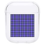 Blue Tartan Plaid 1 Hard PC AirPods 1/2 Case Front