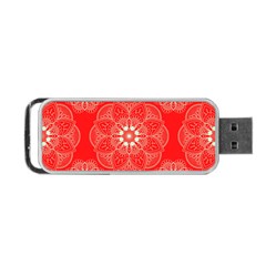 Crimson Current Portable Usb Flash (one Side) by ArtfulThreads