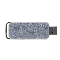 Blue Ornament Complex Mosaic Print Pattern Portable Usb Flash (one Side) by dflcprintsclothing