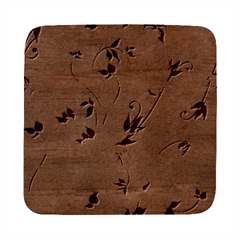 Abstract Floral Background Square Wood Guitar Pick Holder Case And Picks Set by kyorashop23