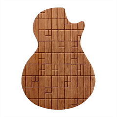 Abstract-background Guitar Shape Wood Guitar Pick Holder Case And Picks Set by kyorashop23