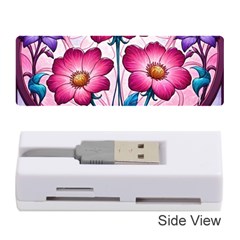 Fantasy Pink Flowers Stained Glass Memory Card Reader (stick) by Grandong