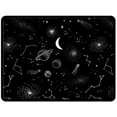 Cosmic Black Space Star Fleece Blanket (large) by Ndabl3x