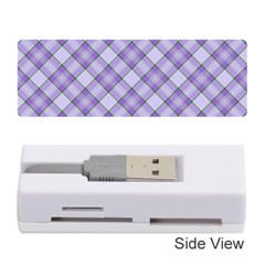 Purple Plaid Tartan 2 Diagonal Memory Card Reader (stick) by dressshop