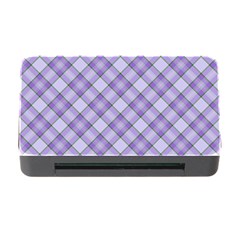 Purple Plaid Tartan 2 Diagonal Memory Card Reader With Cf by dressshop