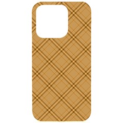 Autumn Fall Plaid Tartan 1 Diagonal Iphone 15 Pro Black Uv Print Pc Hardshell Case by dressshop