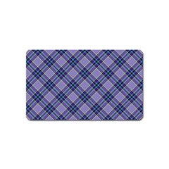 Purple Plaid Tartan 1 Diagonal Magnet (name Card) by dressshop