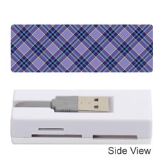 Purple Plaid Tartan 1 Diagonal Memory Card Reader (stick) by dressshop