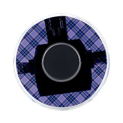 Purple Plaid Tartan 1 Diagonal On-the-go Memory Card Reader by dressshop