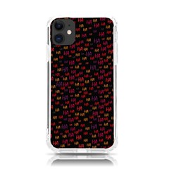 Pattern Ha Ha Ha  Abstract Black Dark Doodle Hahaha Pattern Physco Iphone 11 Tpu Uv Print Case by Salmanaz77